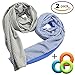 2 Pack Instant Cooling Towel - 48inch Long Soft Bamboo Charcoal Cool Cloth Ice Scarf - Neck Wrap Cooler for Sports Travel Workout Fitness Running Outdoor Hiking Camping Gym Yoga Golf (1Gray+1Blue) …