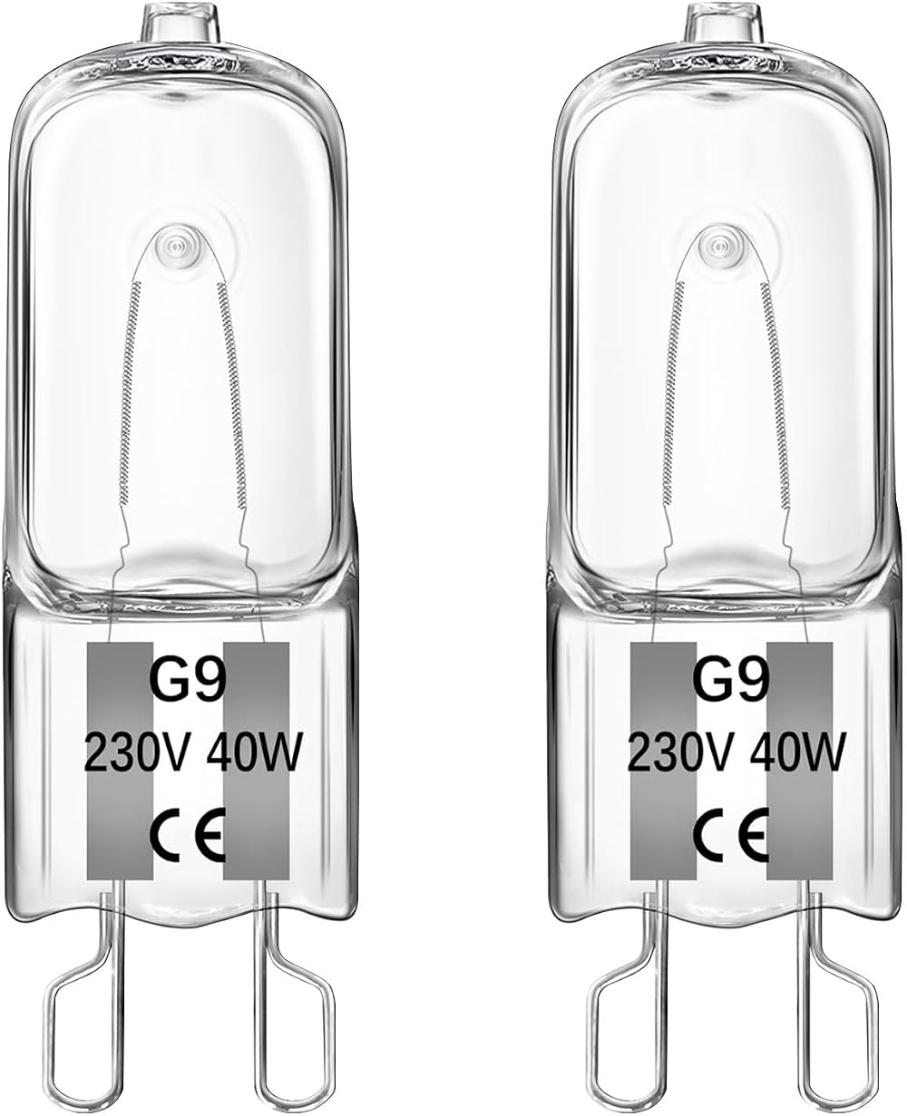 Liuyife G9 40W Halogen Oven Bulb Dimmable 2700K Warm White 520LM 14.5in