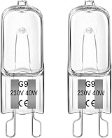 Liuyife G9 40W Halogen Oven Bulb Dimmable 2700K Warm White 520LM 14.5in