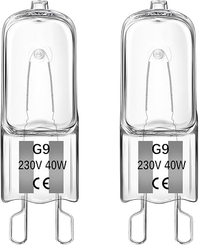 Liuyife G9 40W Halogen Oven Bulb Dimmable 2700K Warm White 520LM 14.5in
