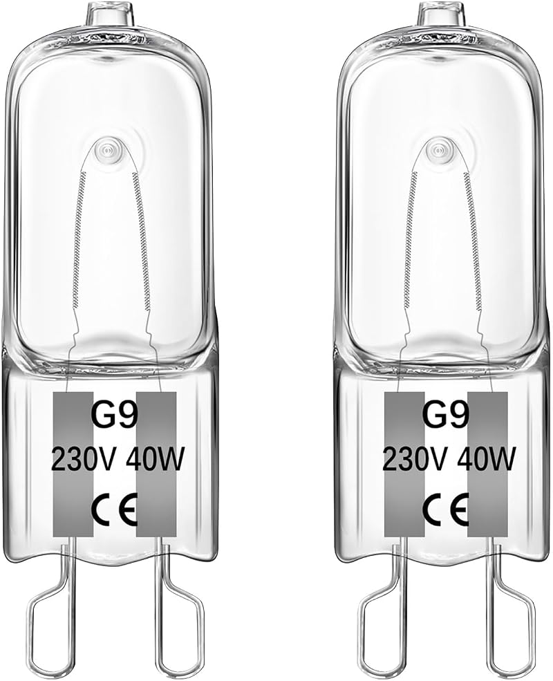 Liuyife G9 40W Halogen Oven Bulb Dimmable 2700K Warm White 520LM 14.5in