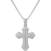 TANTIUE Cross Necklace for Women 14K Gold Plated Cubic Zirconia Cross Pendant Necklace Cross Faith Pendant Necklaces for Men Faith Pendant Crucifix Necklaces