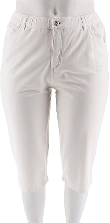 black denim pedal pushers