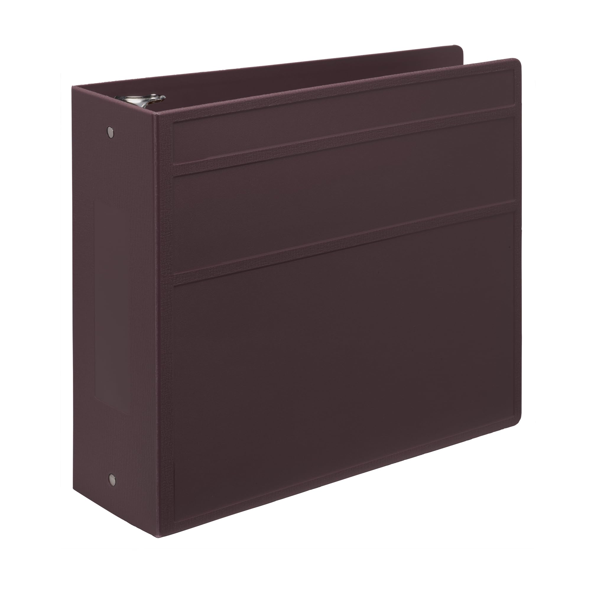 Photo 1 of Carstens 4-Inch Heavy Duty 3-Ring Binder - Side Opening, Plum, Durable Plastic, Precision No-Gap Rings, Waterproof Cover, No Pockets, Holds 600 Letter Sheets, BPA-Free Made in USA (1841-3R)