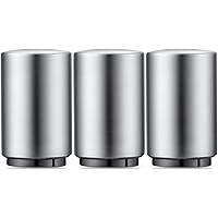 3PCS Premium Automatic Beer Bottle Opener, Magnet Stainless Steel Push Down Off Soda Lid Open Magnetic Catching No Damage Cap