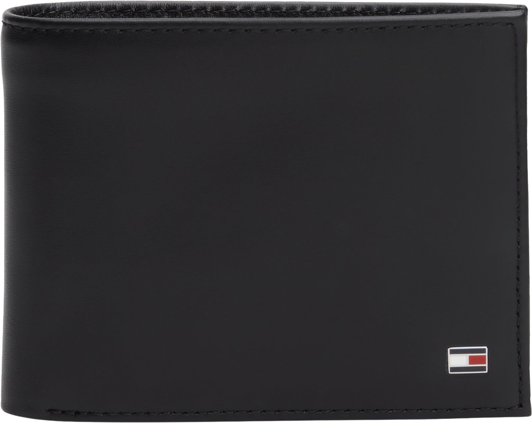 Tommy Hilfiger Men’s Eton Wallet with Coin Pocket, Black (Black), One Size