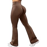 Ieumaz Flare Leggings for Women Buttery Soft Mid Waist Bell Bottoms No Front Seam Workout Gym Yoga Pants
