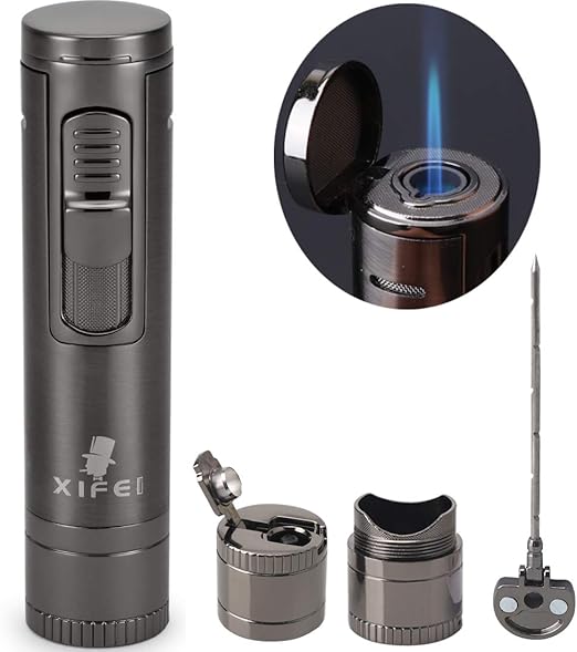 Amazon.com: XIFEI Cigar Lighter, Cigar Puncher, Cigar Draw Enhancer, Cigar  Stand, All-in-one Lighter: Health & Personal Care