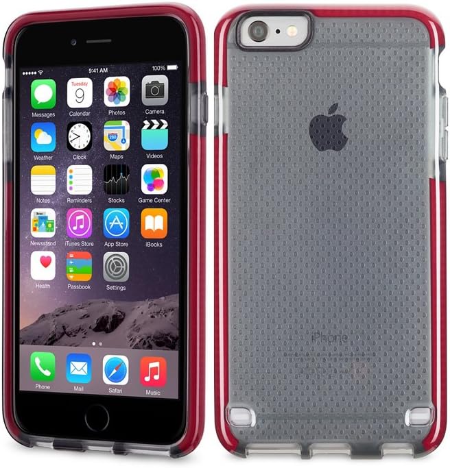 iPhone 6s Plus Case,Aromaer Protective Slim Anti-Scratch Clear Transparent Cases with Mesh Design Non-slip Cover for Apple iPhone 6s/6 Plus-Smoky Gray