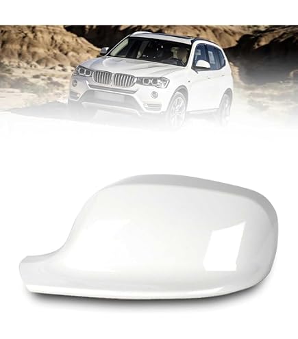 Black Left Driver Side Mirror Cover For BMW X3 2011-2014 - Front Painted Replacement