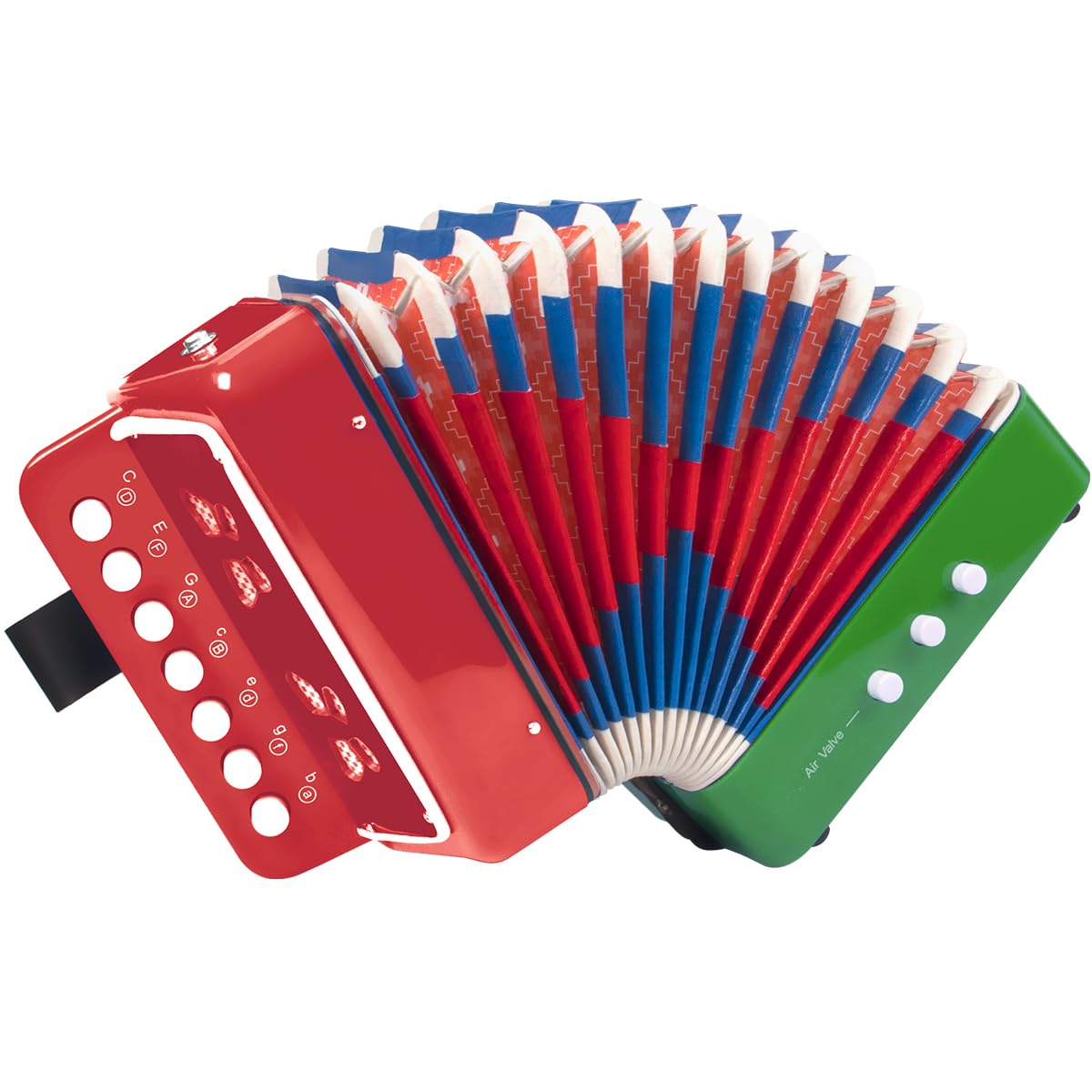 Horse Kids Accordion 10 Keys Control Button Accordion Musical Instruments for Kids Beginners Lightweight and Eco-Friendly