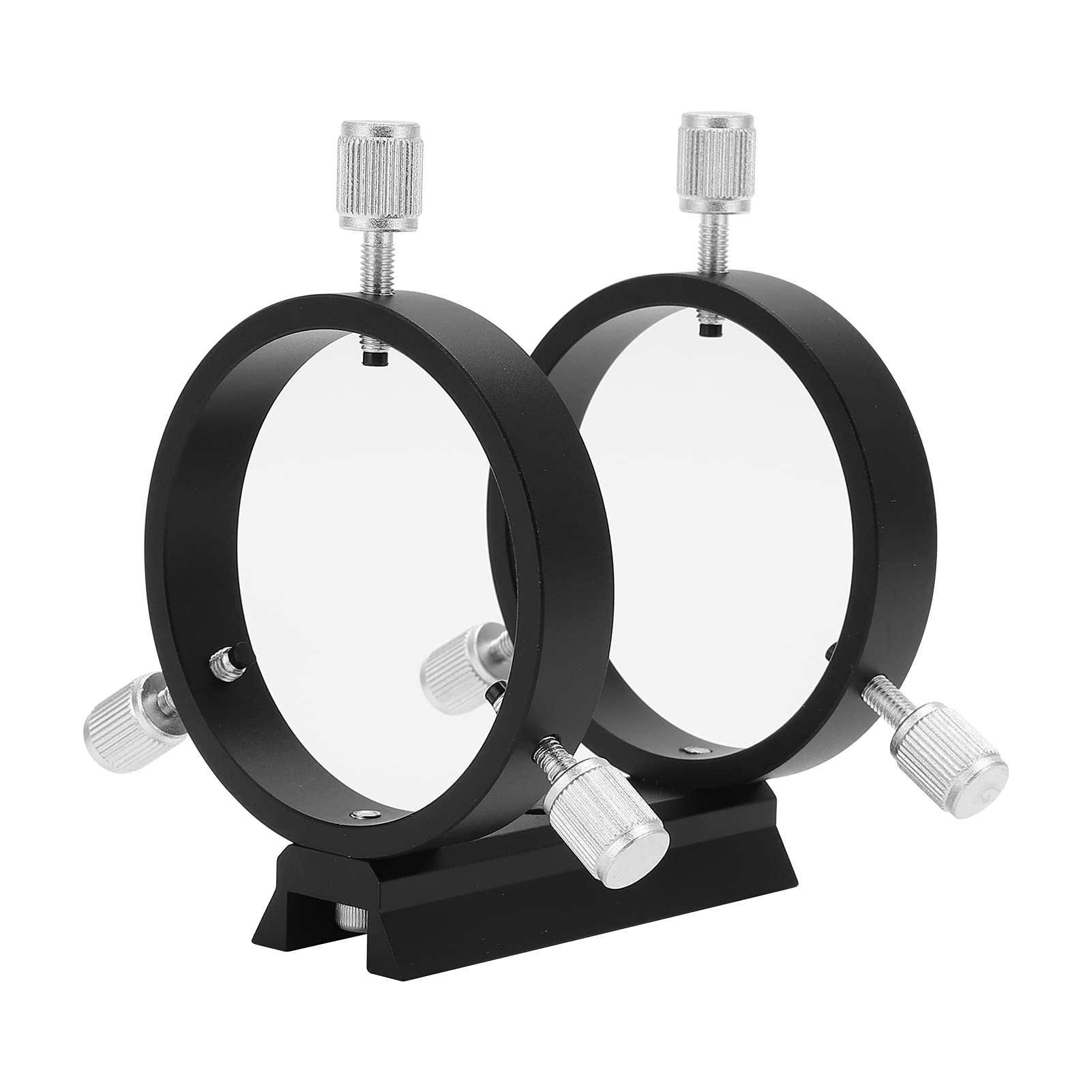 Goshyda Telescope Finder Scope Bracket, Aluminum Alloy Guiding Scope Mounting Ring Holder with 1/4" Standard Hole, for Inner Diameter 43‑70mm Astronomical Telescope