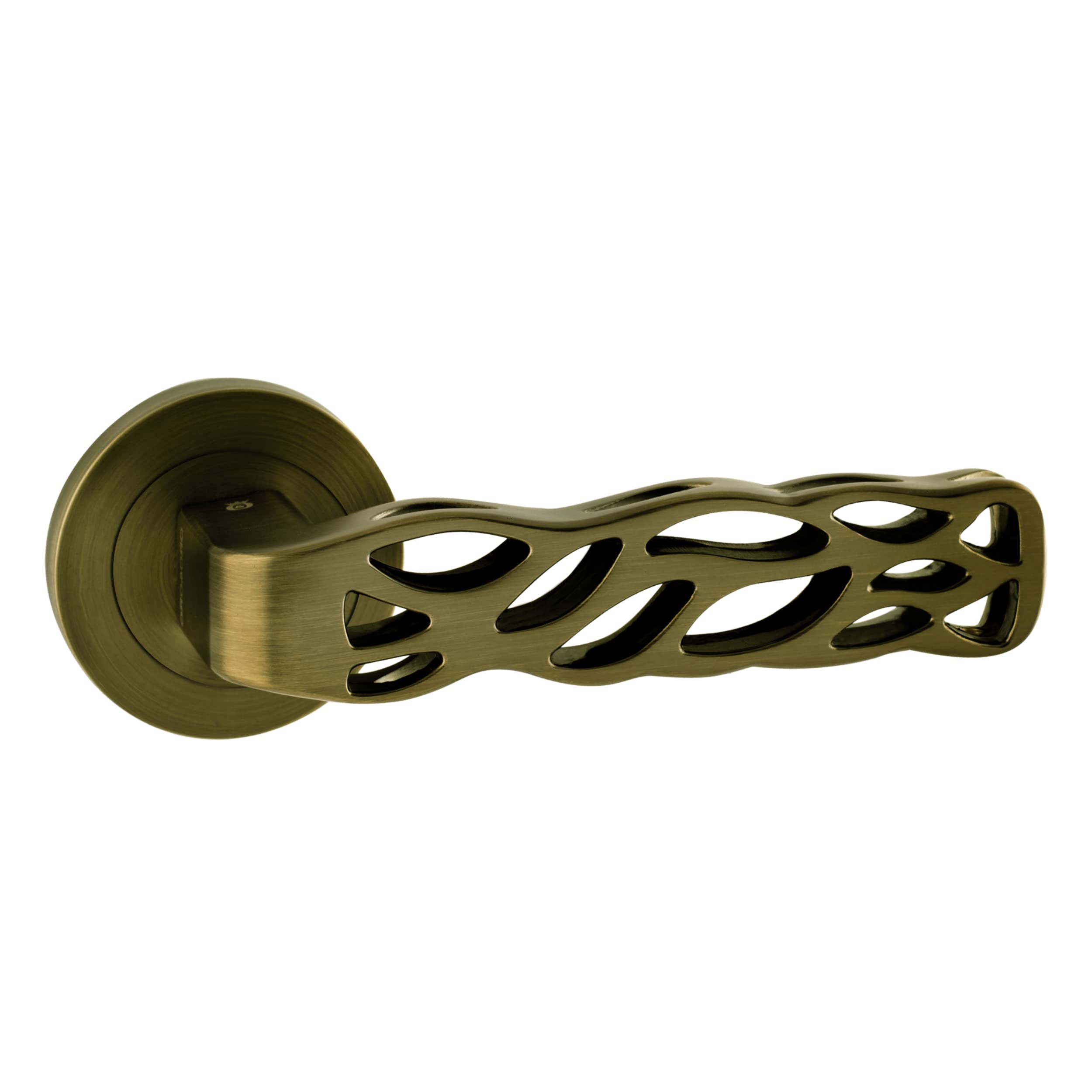 UAP ORO & ORO Special Edition Bee Lever - Round Rose Matt Antique Door Handle for Internal Doors Easy Installation with Bolt-Through Fixing