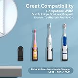 HOMMAND 2 Pack Electric Toothbrush Holder Wall Mounted with 3M Adhesive Black view 3