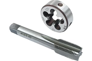 HARSKIYER 5/8"-18 UNF Tap and Die Set, HSS Machine Thread Tap Die Set, 5/8 x 18 UNF Right Hand Thread Tapping Tool