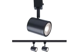 WAC Lighting Charge 8010 LED Adjustable Track Head 5-CCT Selectable 9W 865 Lumens Fully Dimmable in Black for H-Style 3 Wire Track (Pack of 2)