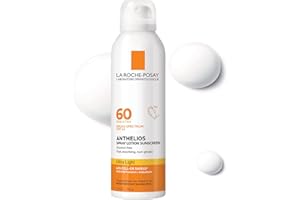 La Roche-Posay Anthelios Ultra-Light Sunscreen Spray Lotion SPF 60, Spray Sunscreen For Face & Body, Broad Spectrum SPF + Antioxidants, Oil Free, Alcohol Free, Water Resistant 80 Min., 5 Fl. Oz.