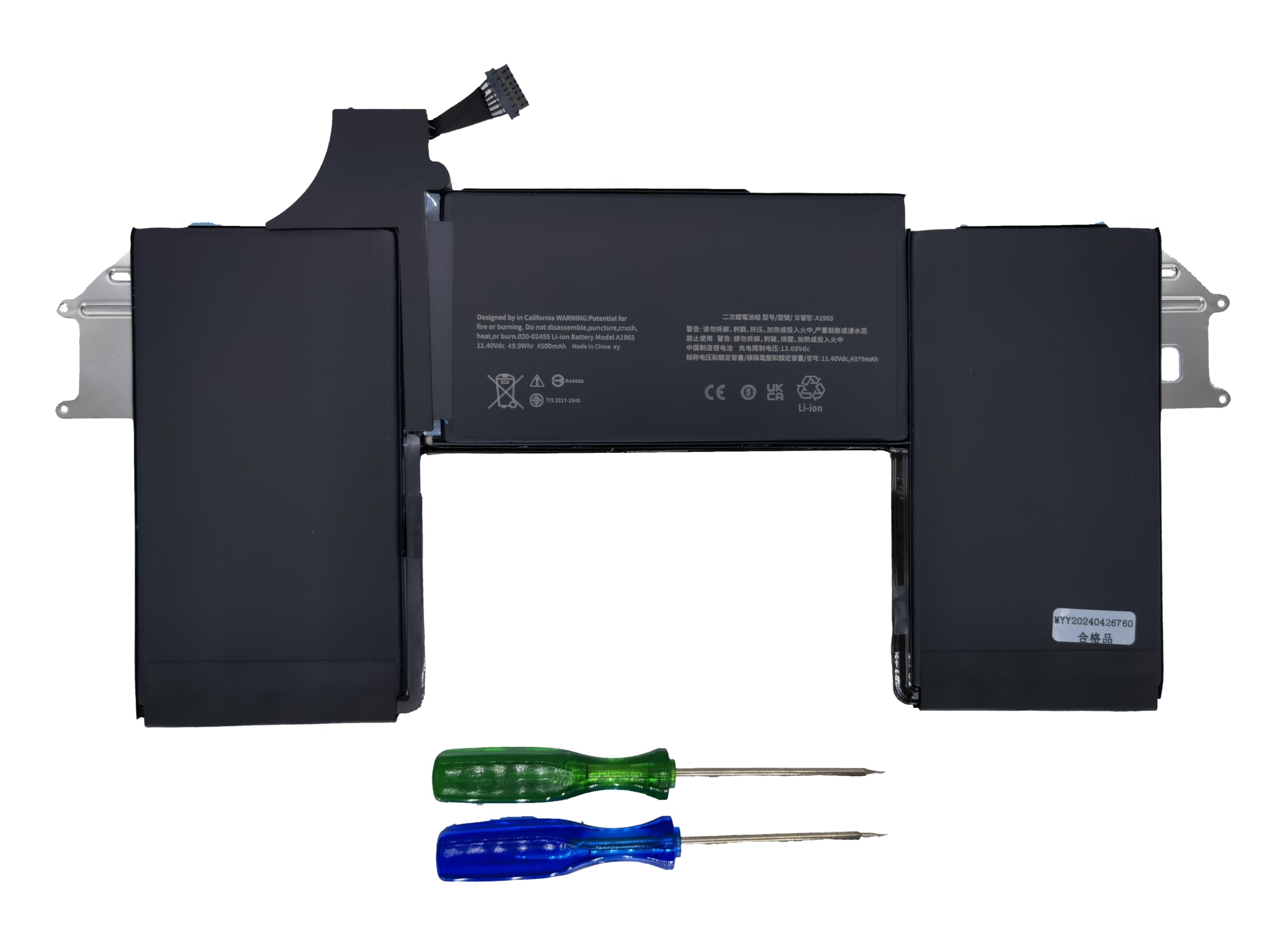 Photo 1 of YXKC A1965 Battery for MacBook Air 13" Retina (2018 2019, Early 2020) EMC 3184 3302 MRE82 MRE92 MVFH2 MWTJ2 MVH22 MVFM2 MVFK2 MREE2 MREC2 MREA2 MREF2