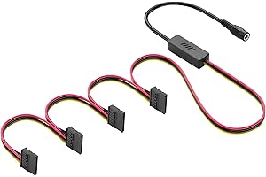 SinLoon DC5525 to SATA IDE Hard Drive Power Supply Cable DC 5.5x2.5mm Female to SATA Female Extension Cable with Step-Down Vo
