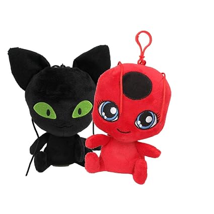 Ogu 6 Inches Miraculous Ladybug Cat Plagg Tikki Noir Stuffed Toys Lady Bug Adrien Marinette Plush Animal Doll