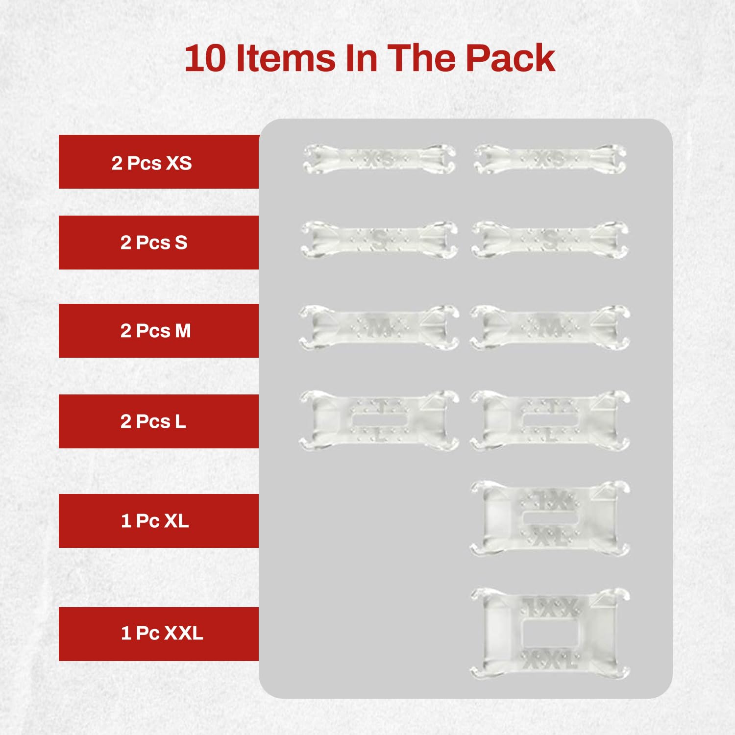 Chrome Cherry Ringo, Invisible Ring Size Adjuster for Loose Rings with 6 Sizes, Clear Ring Band Sizer Guard