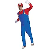 Mario Costume, Official Super Mario Adult Unisex Costume and Accessories