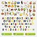 SpriteGru 46 pcs Farm Animal Plant Magnets with Background Plate, 52 pcs Magnetic Foam Letters from A-Z ,10Numbers,3 Symbols(Total 111 pcs). Perfect for Preschool Learning