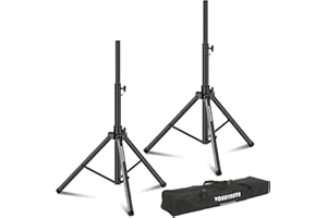 Vondynote Tripod Speaker Stands Pair PA DJ Heavy Duty Speaker Stands Adjustable Height 36.6"-54.9" Tripod Stage Stands with a Carring Bag, All Steel Construction