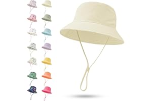 MA COWCF Baby Sun Hat 0-6 Years Toddler Boys Girls Adjustable Bucket Hats Kids Bucket Hats UPF 50+ Wide Brim Beach Swim Pool