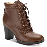 Style & Co. Womens Lucillee Zipper Faux Leather Booties Brown 10 Medium (B,M)