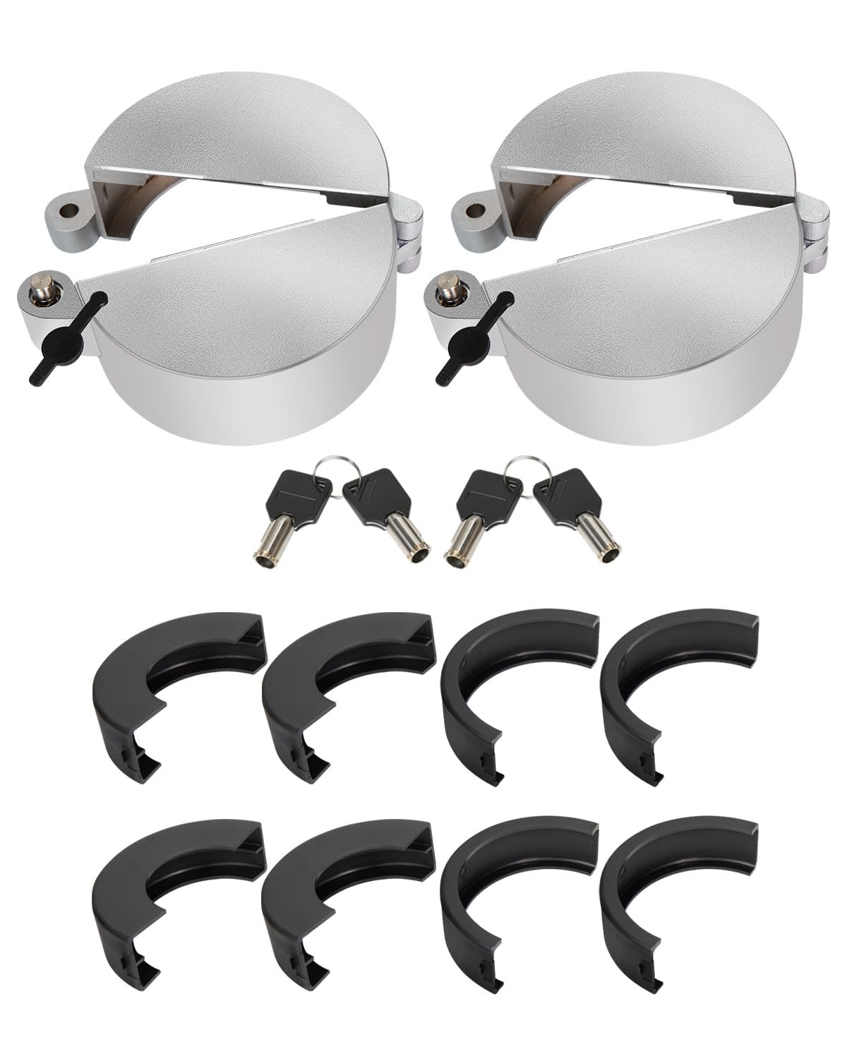 Photo 1 of 2 Pcs Upgrade Semi Truck Locking Fuel Cap Cover, Truck Fuel Tank Cap Lock with 4 Keys, Fit for Kenworth, International, Mack, Volvo