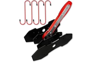 SALIFTFE Brake Caliper Compression Tool,Caliper Piston Compressor Tool with Extra 2PCS Large Plates 1.57"-2.95" for Disc Brake Pad Spreader,Automotive Tools with 4 Brake Caliper Hangers,Red