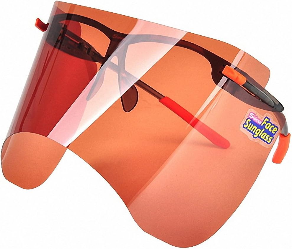 S-view Face Brown Film Sunglass Sunscreens Tanning Products Outdoor Gardening Sports Anti-uv Anti-fog Sunglass Eye Solar Face Protection Sunglass Professional Face Mask Sun Visor Face Shields (Medium)
