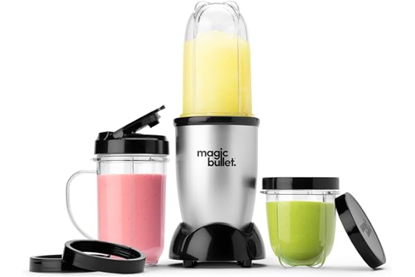 Magic Bullet Blender, Small, Silver, 11 Piece Set