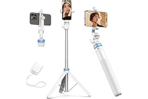 Kaiess 62" iPhone Tripod, Selfie Stick Tripod & Phone Tripod Stand with Remote, Cell Phone Tripod for iPhone, Extendable Trav