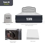 YAWN AIR Deluxe Self-Inflating Double Airbed with Built‑in Pump & Headboard view 5