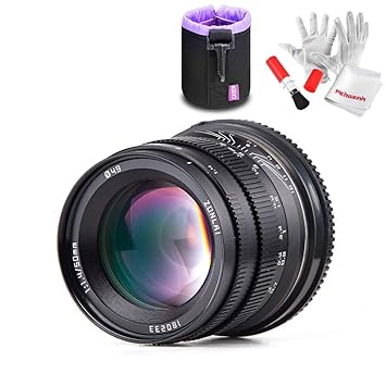 【クリックで詳細表示】【1年保証】Zonlai 50mm f1.4 カメラ交換レンズ 大口径 手動 レンズポーチバッグ同梱 (Fuji Xマウント)