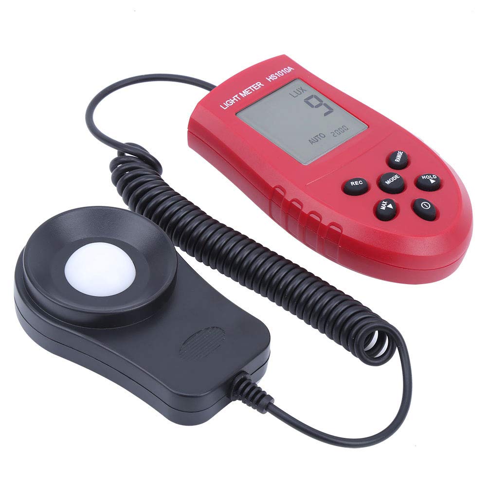 Fafeicy HS1010A Digital Light Meter, ABS Auto‑Ranging Portable Luxmeter, Manual/Automatic Range Conversion, for FC and Lx Measurement, Illuminometer