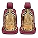 Zento Seat Beads Bead Seat Covers for Cars 2 Pieces of Natural Wooden Beads Back Massage Cushion, Bamboo Seat for Comfort in Your Travel Experience Cover Seats for Cars Beaded Car Seat