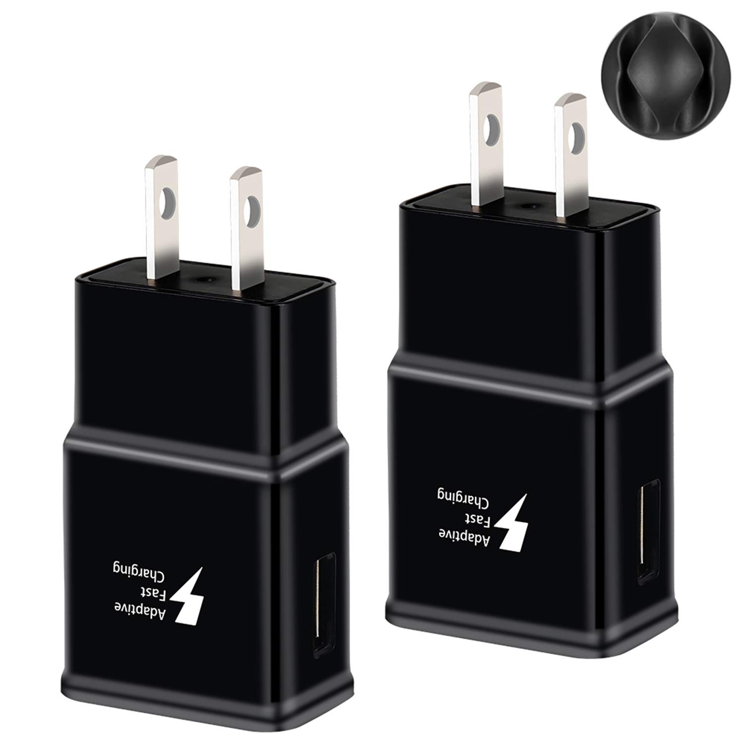 2 Pack Fast Charging Block, USB Adaptive Fast Charger Box Android Cell Phone Tablet Adapter for Samsung Galaxy S20 S10 S9 S8 S7 A56 A55 A54 A40 A36 A35 A25 A20 A16 A15 A14 A13 Note8 9, EP-TA20JBE