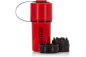 Hemper Keeper 3‑in‑1 Herb Grinder with Dual Storage Container - Smell‑Proof, Airtight & Water‑Resistant - Built‑in Removable 