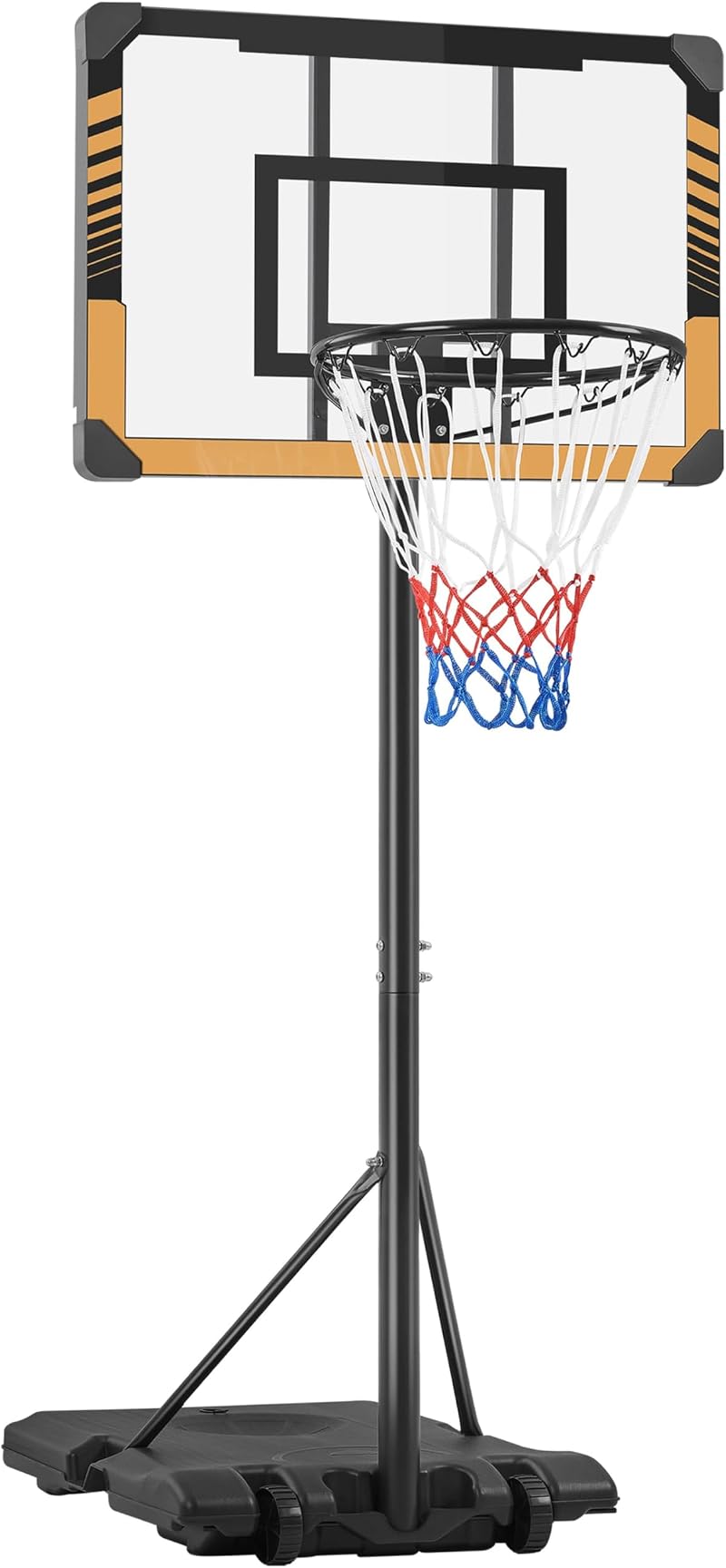 Yaheetech Height Adjustable 7-8 ft Portable Basketball Hoop with 28" Backboard