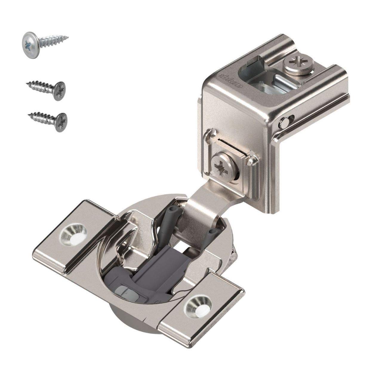 Blum 38C355B.20 Compact 38C Hinge 1-1/4'' Overlay,107 Degree Opening Angle, Soft Close. Including mounting Screws (2)