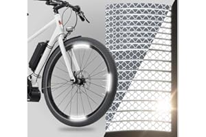 ReflecToes 720 Reflective Wheel Rim Stickers - 16 Pcs Reflective Decals, 720+ Candle Power Wheel Reflectors for Bike - High-I