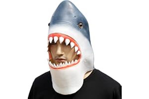 Shark Mask Fish Costume Mask Novelty Halloween Costume Party Latex Animal Head Mask