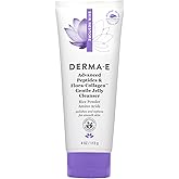Derma E Advanced Peptides and Vegan Flora-Collagen Gentle Jelly Cleanser – Cleansing Face Wash Brightens, Hydrates and Reduces Appearance of Facial Lines and Wrinkles, 4 Oz