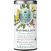 The Republic of Tea — Organic Dandelion SuperHerb Tea Tin, 36 Herbal Tea Bags, Naturally Caffeine-Free