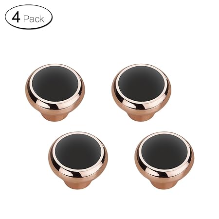 Zhi Jin 4pcs Rose Gold Cabinet Knob Hardware Drawer Handles Set