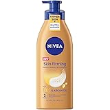 NIVEA Skin Firming Melanin Beauty and Hydration Body Lotion with Q10 and Argan Oil, Firmer Skin in as Little As Two Weeks, 16