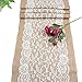 Aokbean Lace Burlap Table Runner, 5 Pack Rustic Farmhouse Fall Tablecloth 12x42 Inches Long Burlap Roll, Vintage Fabric Jute Placemats for Wedding Thanksgiving Party Centerpieces Dining Table Decor